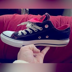 Pink and black size 7 women’s converse